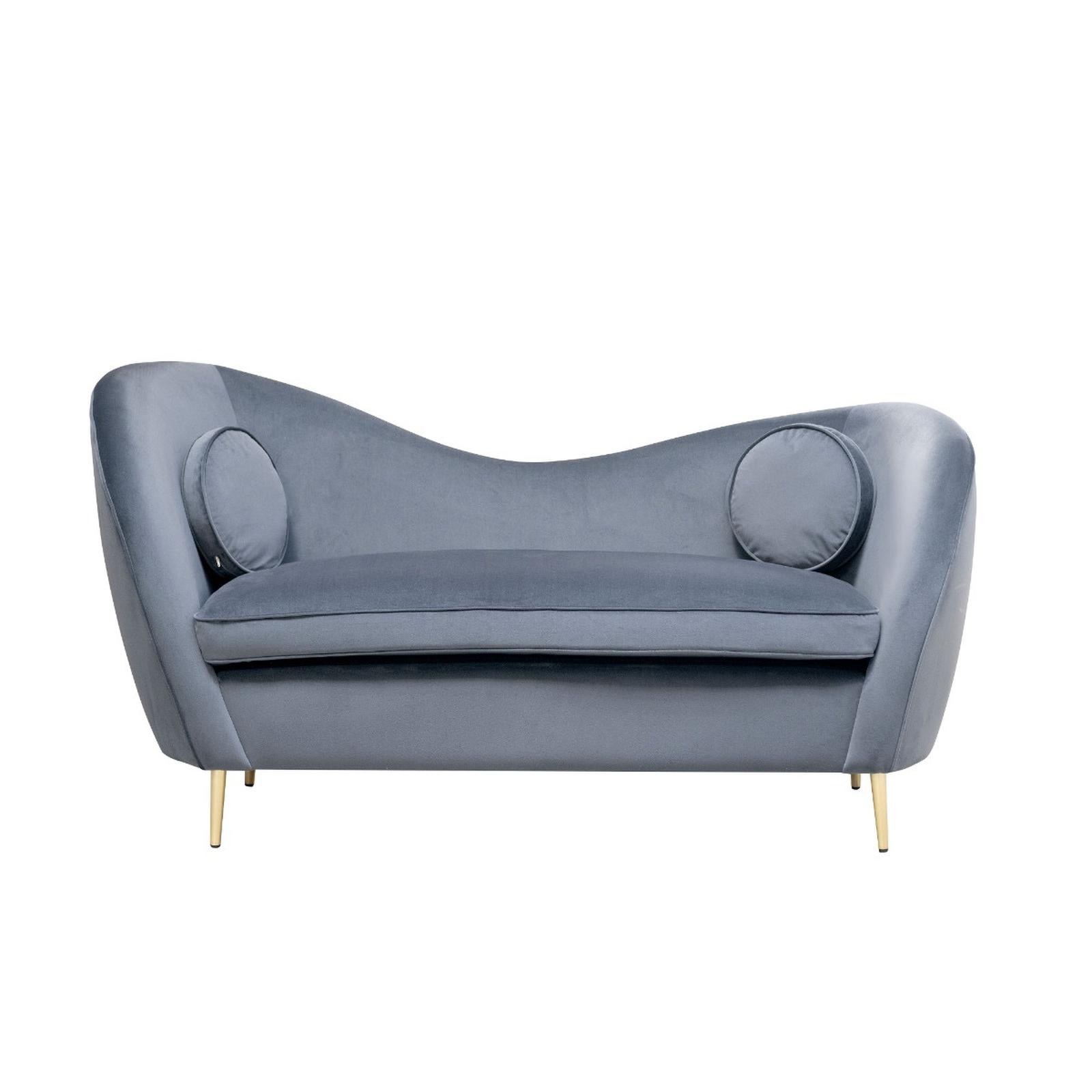 Canapea fixa 2 locuri Kooper, gri, plus, 162.5 x 76 x 84.5 cm, 1C