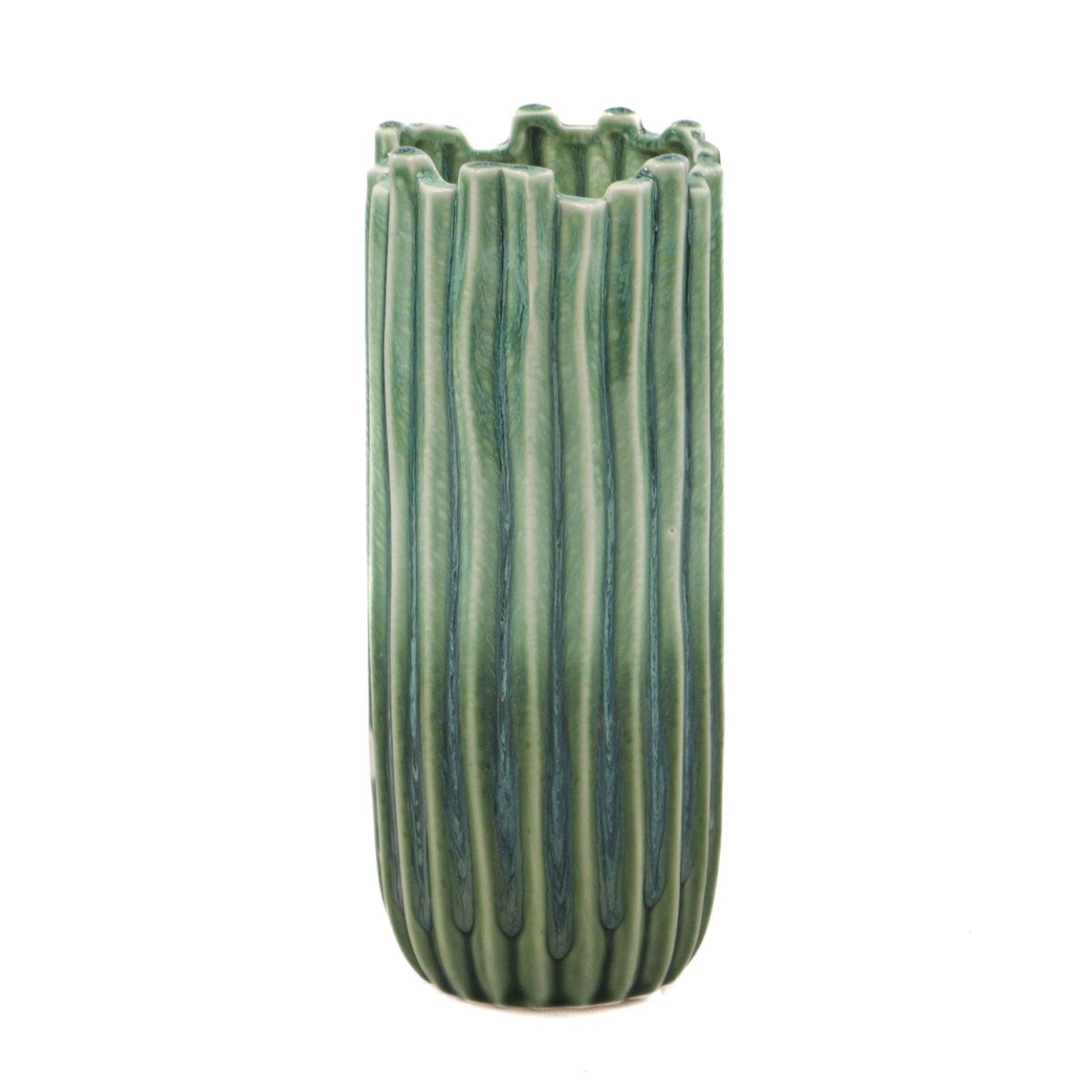 Vaza decorativa Ella Home, Algae, ceramica, verde, 22 cm
