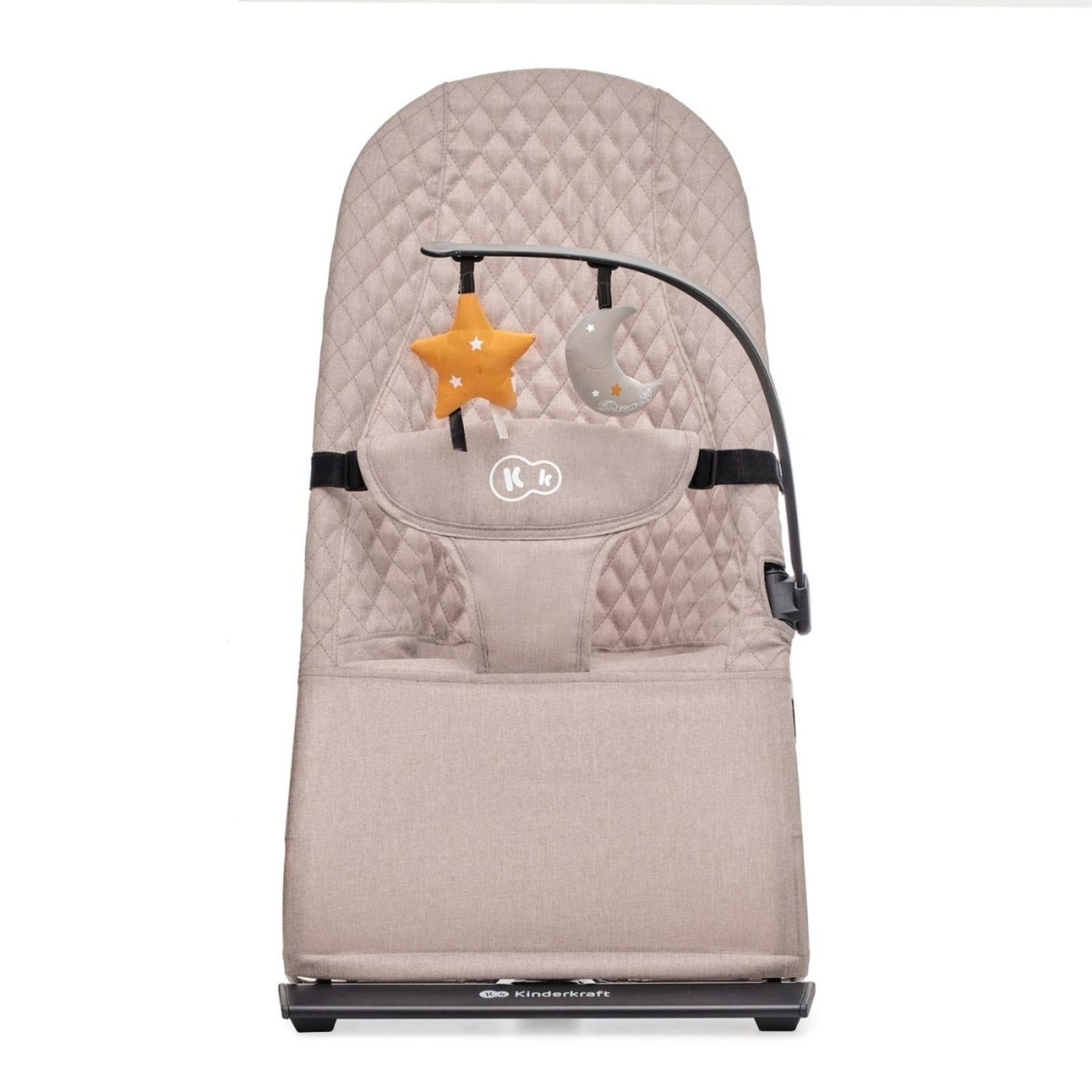 Leagan bebelusi Kinderkraft Mimi, aluminiu + poliester, bej