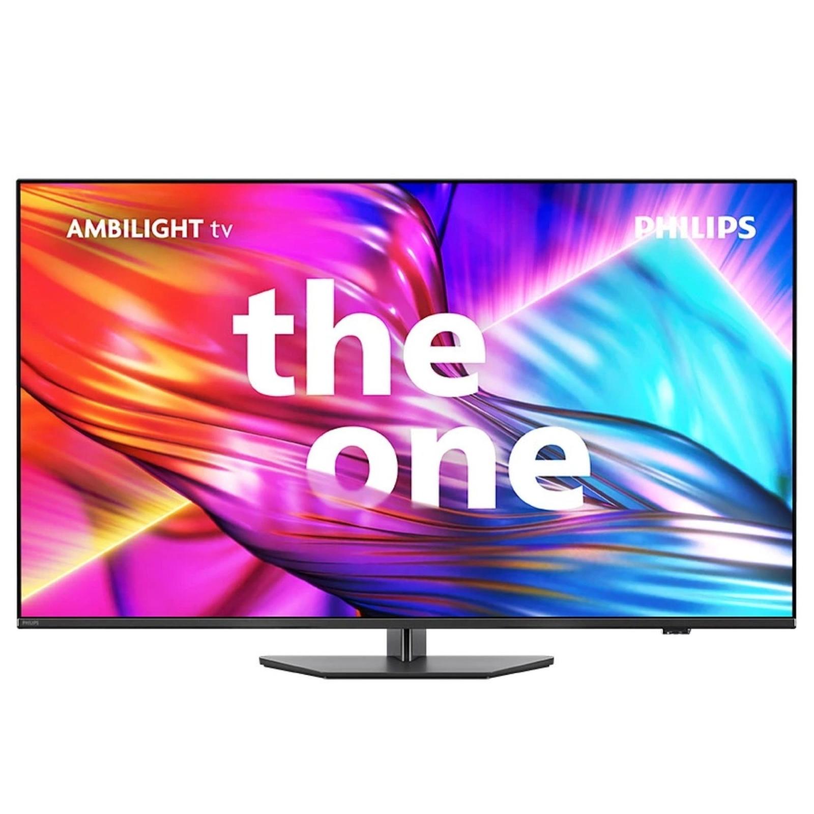 Televizor LED Smart Philips 50PUS8919/12, diagonala 126 cm, Ultra HD / 4K, clasa F, sistem operare Titan OS, Ambilight 4K, Dolby Atmos, gri