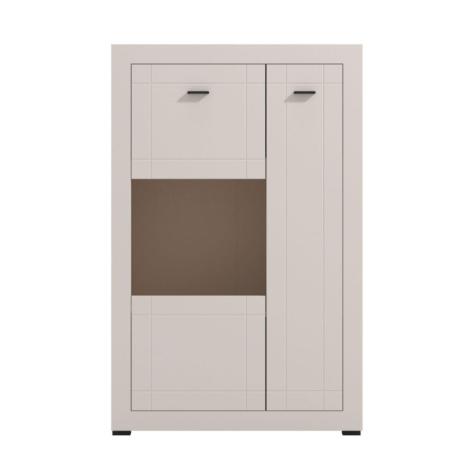 Vitrina Warwick 2KVS1, cu usa sticla, bej cashmere, 90 x 35 x 146.5 cm, 2C