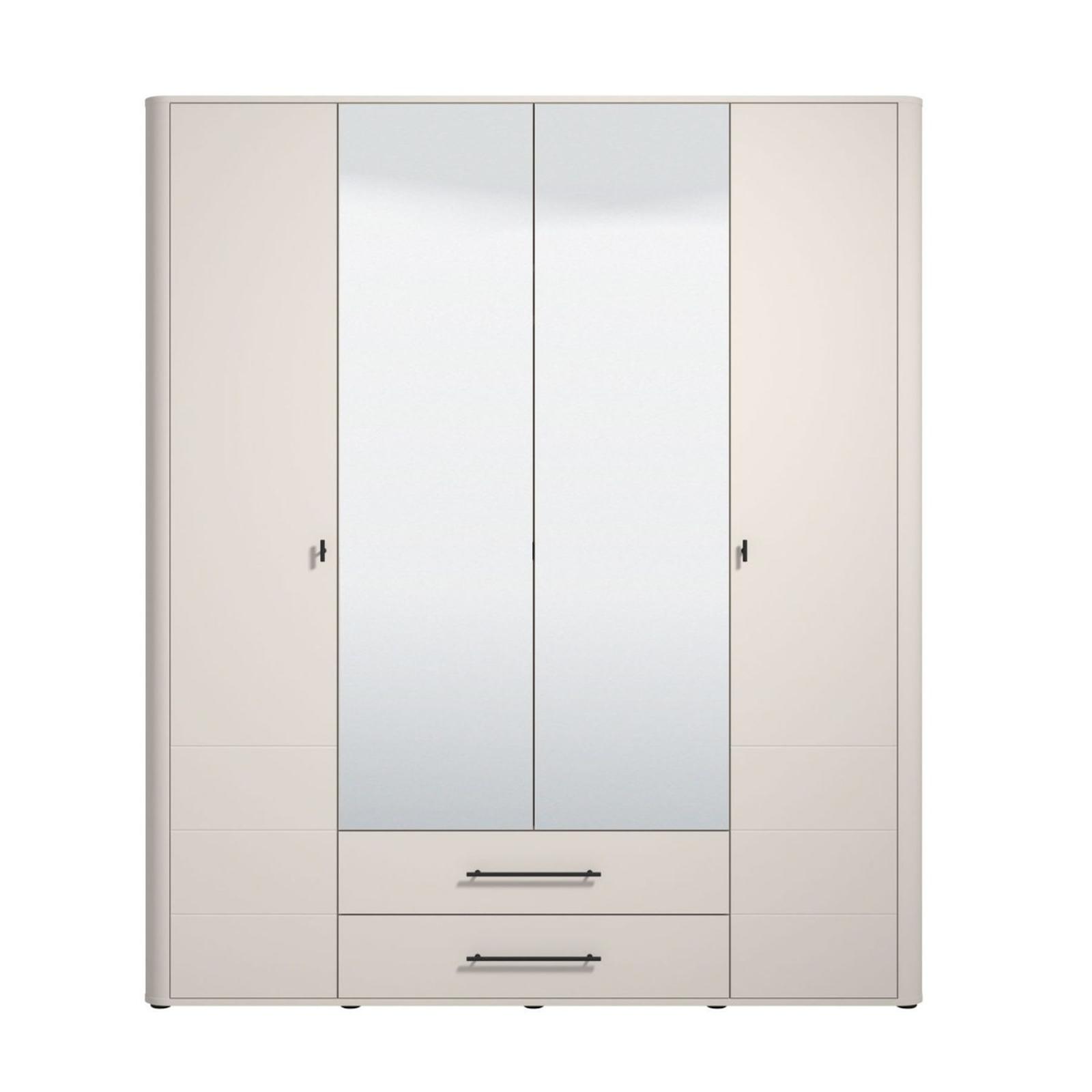 Dulap Serdica 4K2F2O, bej cashmere, 4 usi, cu oglinda, 179.5 x 56.5 x 210.5 cm, 8C Dulap Serdica 4K2F2O, bej cashmere, 4 usi, cu oglinda, 179.5 x 56.5 x 210.5 cm, 8C