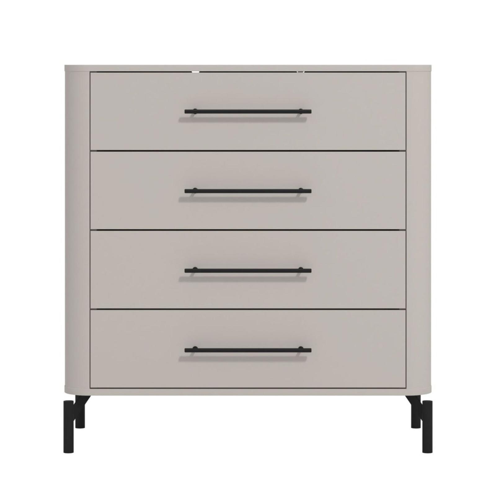 Comoda Serdica, cu 4 sertare, bej cashmere, 90 x 40 x 94 cm, 2C Comoda Serdica, cu 4 sertare, bej cashmere, 90 x 40 x 94 cm, 2C