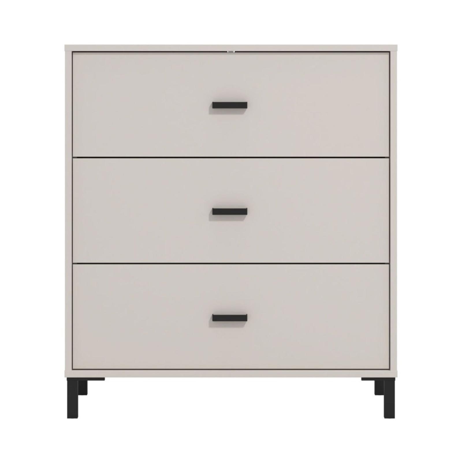 Comoda Salona, cu 3 sertare, bej cashmere, 80.2 x 40.1 x 90.2 cm, 1C