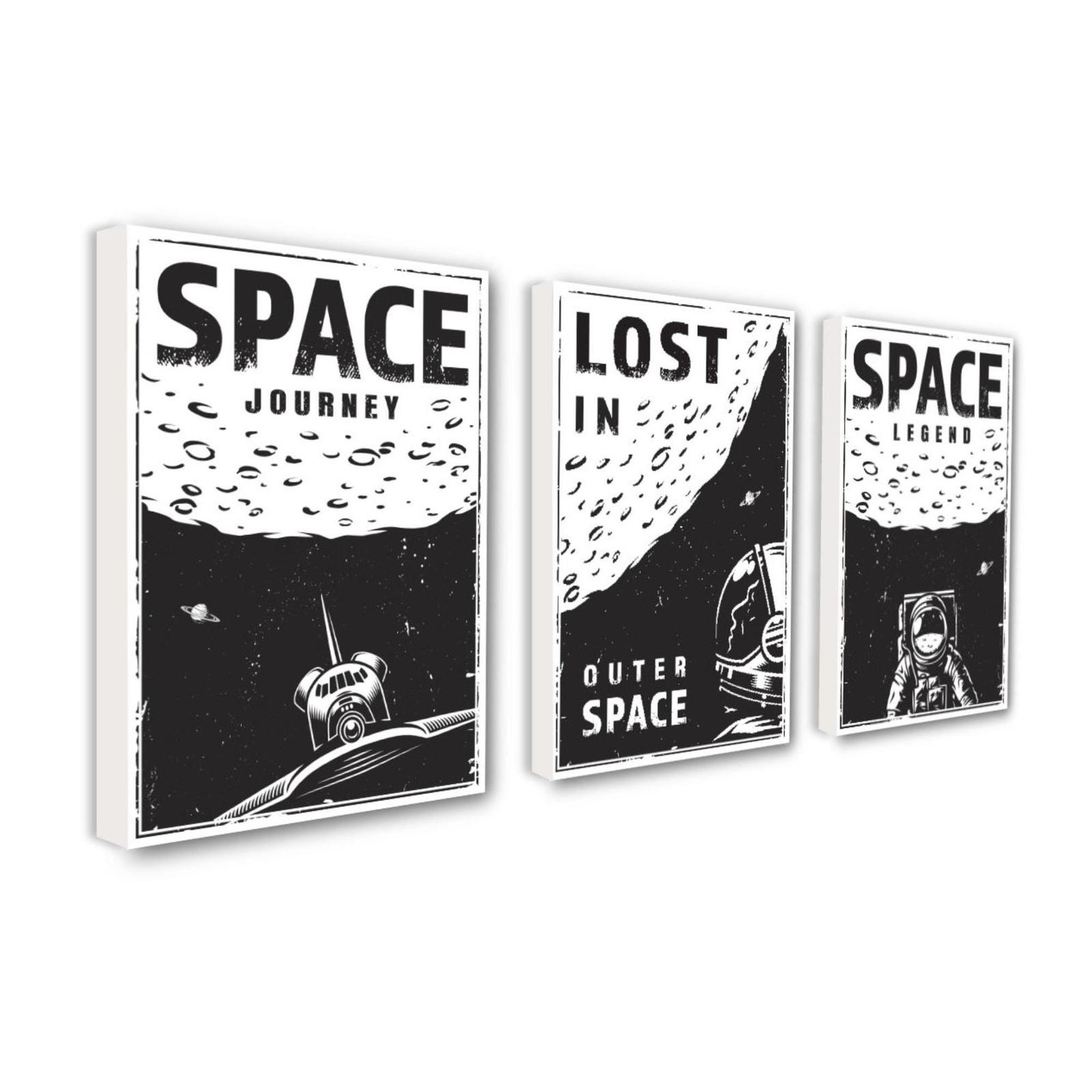 Tablou canvas Lost in space, 4Decor, panza + sasiu lemn, 3 piese, 120 x 60 cm Tablou canvas Lost in space, 4Decor, panza + sasiu lemn, 3 piese, 120 x 60 cm