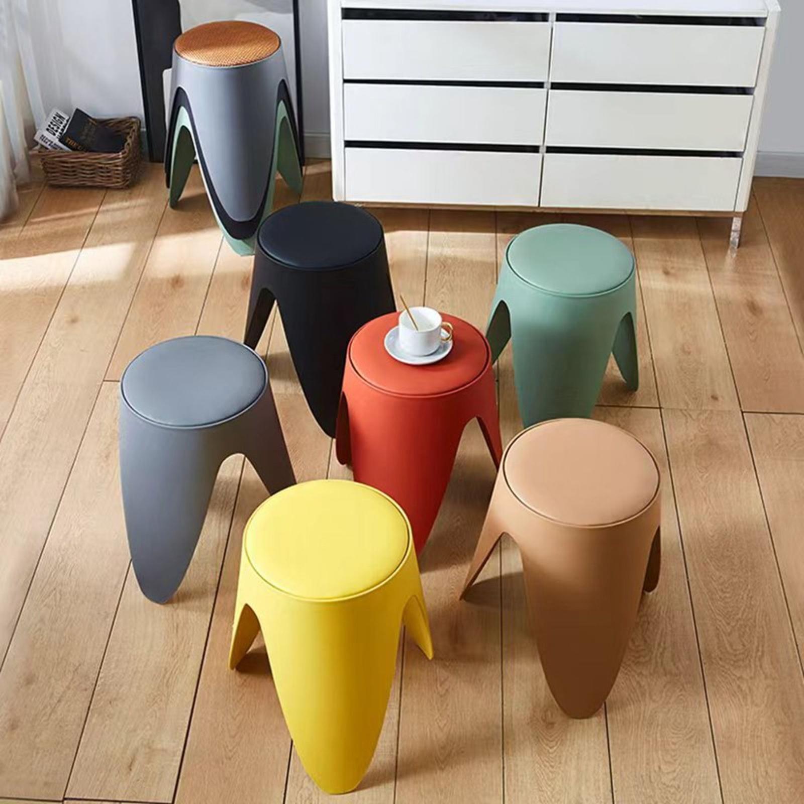 Taburet Iris fix, rotund, plastic, rosu, 45 x 45 x 46 cm