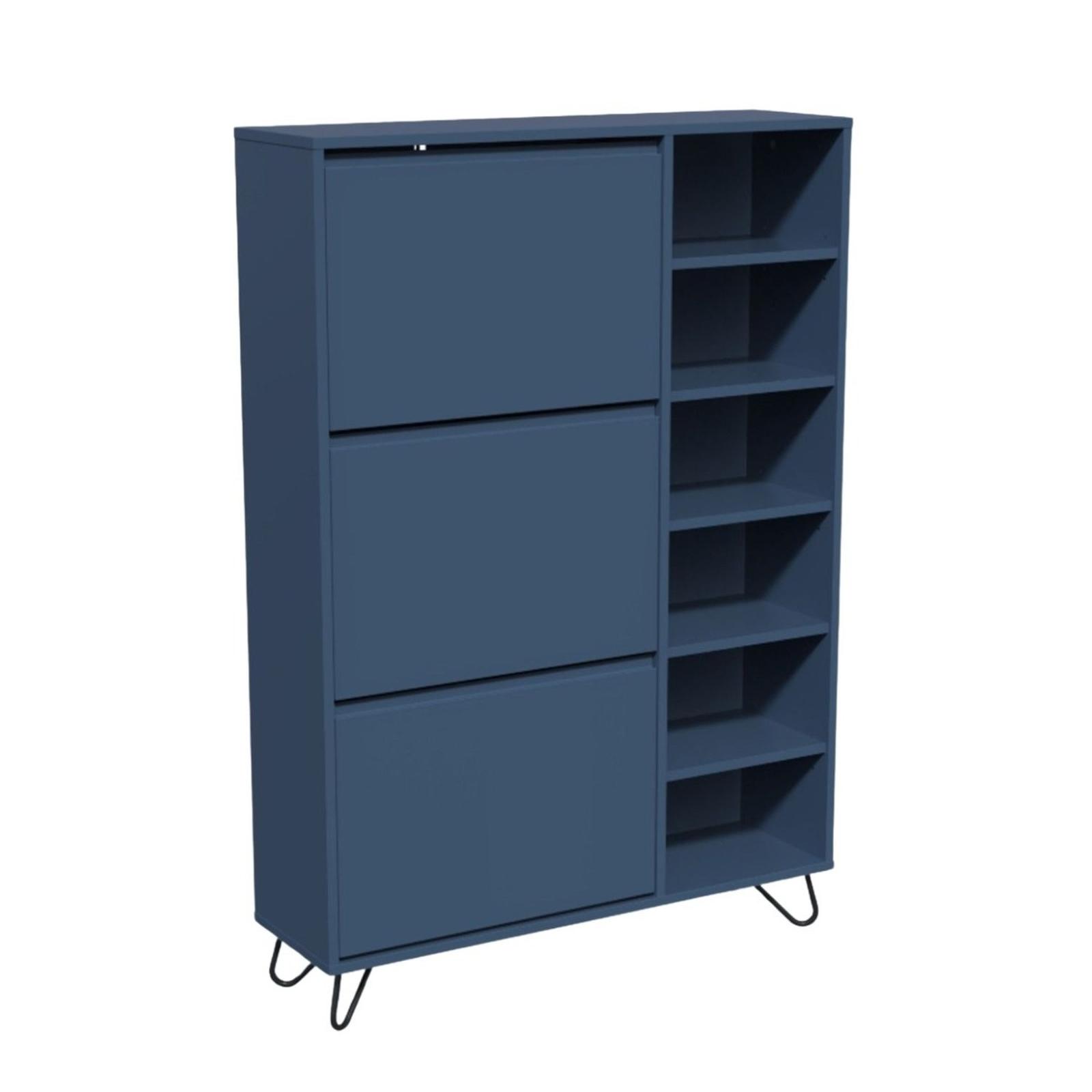 Pantofar Elona MDF + HDF + PAL, albastru, 90 x 26.1 x 130 cm Pantofar Elona MDF + HDF + PAL, albastru, 90 x 26.1 x 130 cm