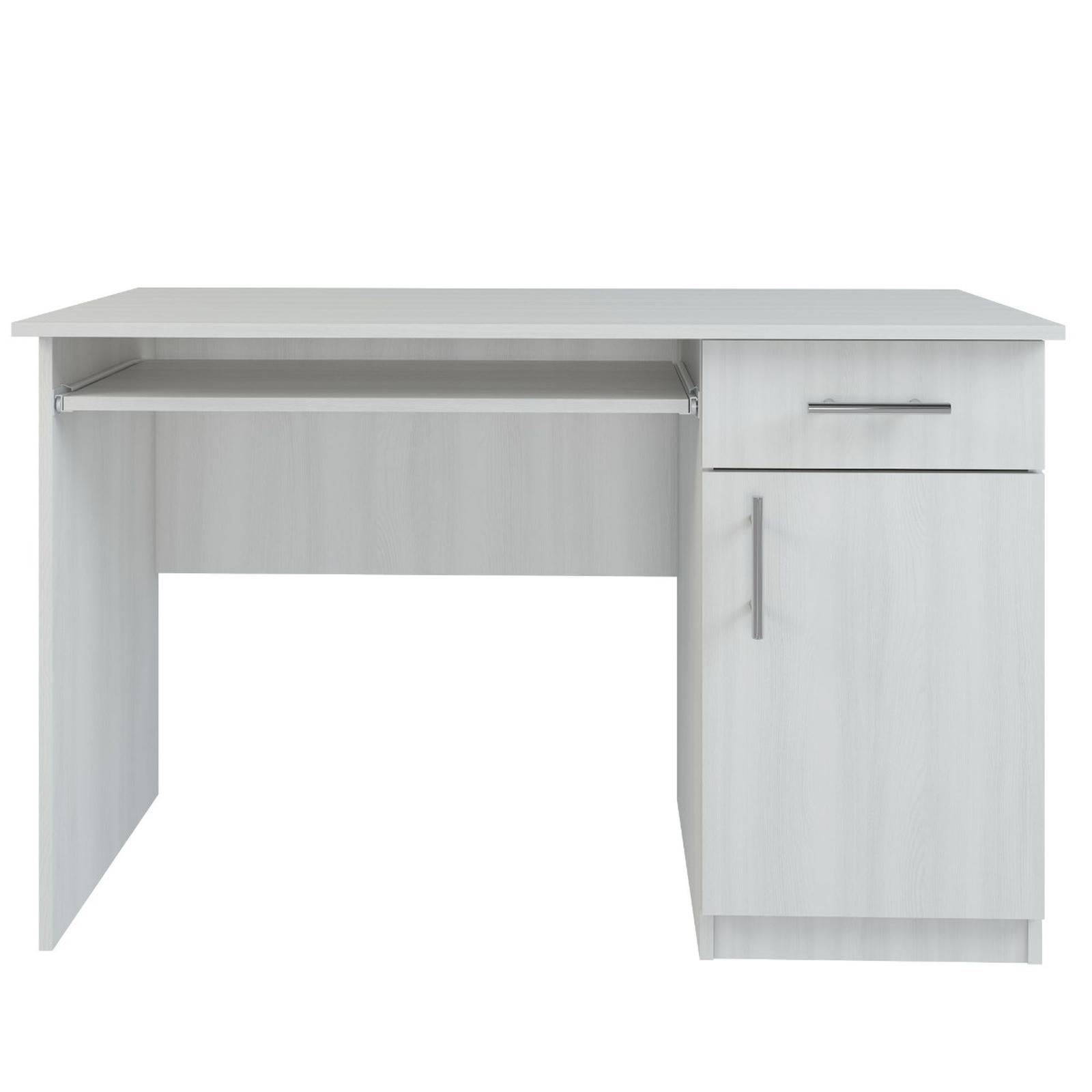 Birou calculator cu sertar si dulap Stefan, alb K524 , 120 x 50 x 75 cm, 1C
