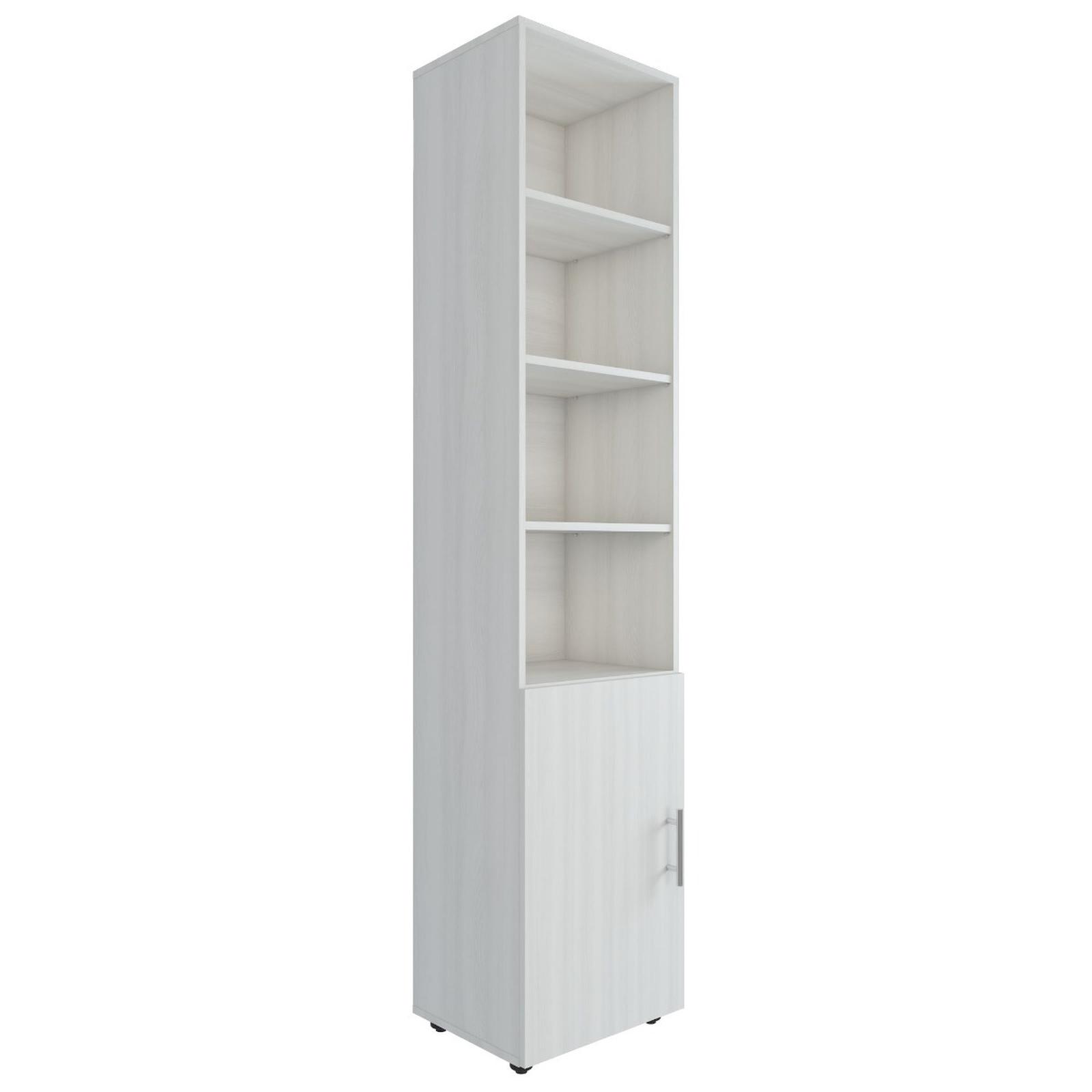 Dulap birou Stefan cu o usa + rafturi, alb K524, 45 x 203 x 37 cm