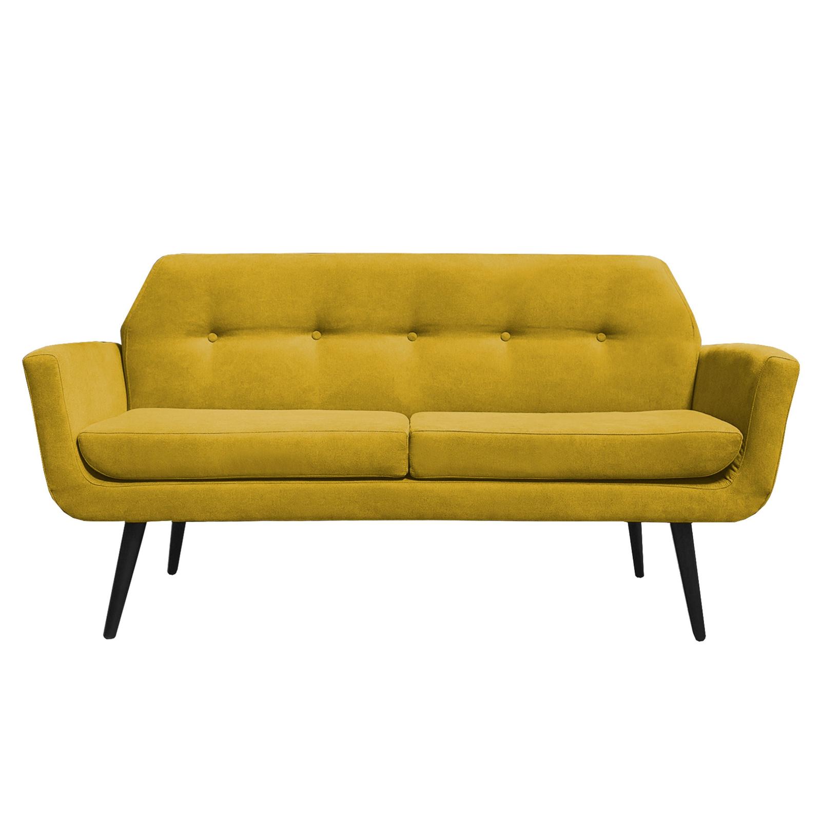 Canapea fixa 2 locuri Ritchie, galben, 167 x 70.5 x 87 cm, 1C