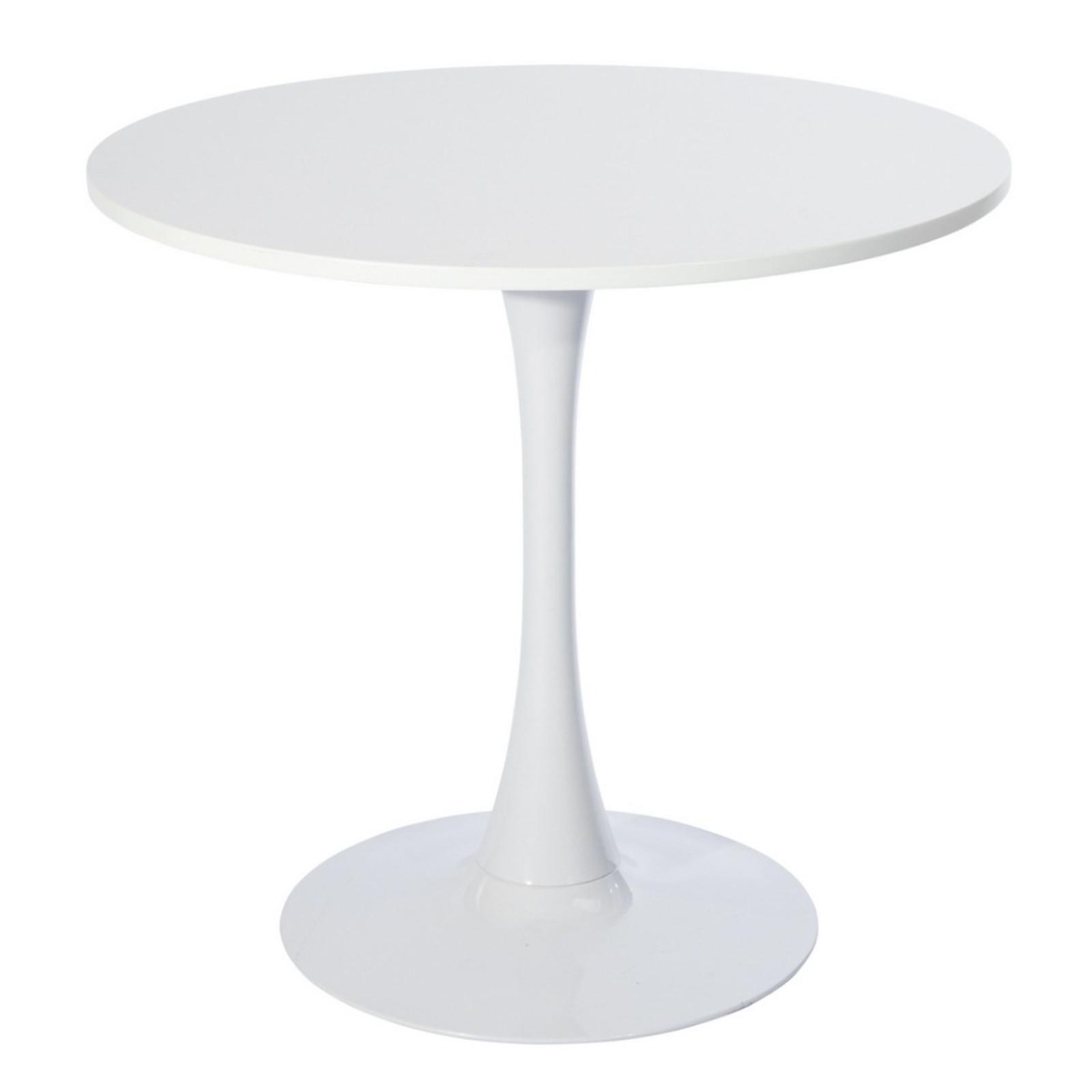 Masa bucatarie / dining fixa Clift, rotunda, 4 persoane, alb, 80 x 80 x 74 cm, 1C