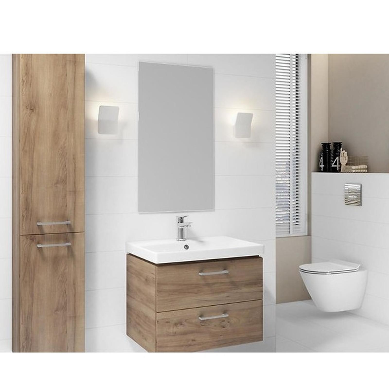 Masca baie + lavoar Cersanit Lara Como S801-153-DSM, cu sertare, nuc, 50 x 46 x 40 cm Masca baie + lavoar Cersanit Lara Como S801-153-DSM, cu sertare, nuc, 50 x 46 x 40 cm