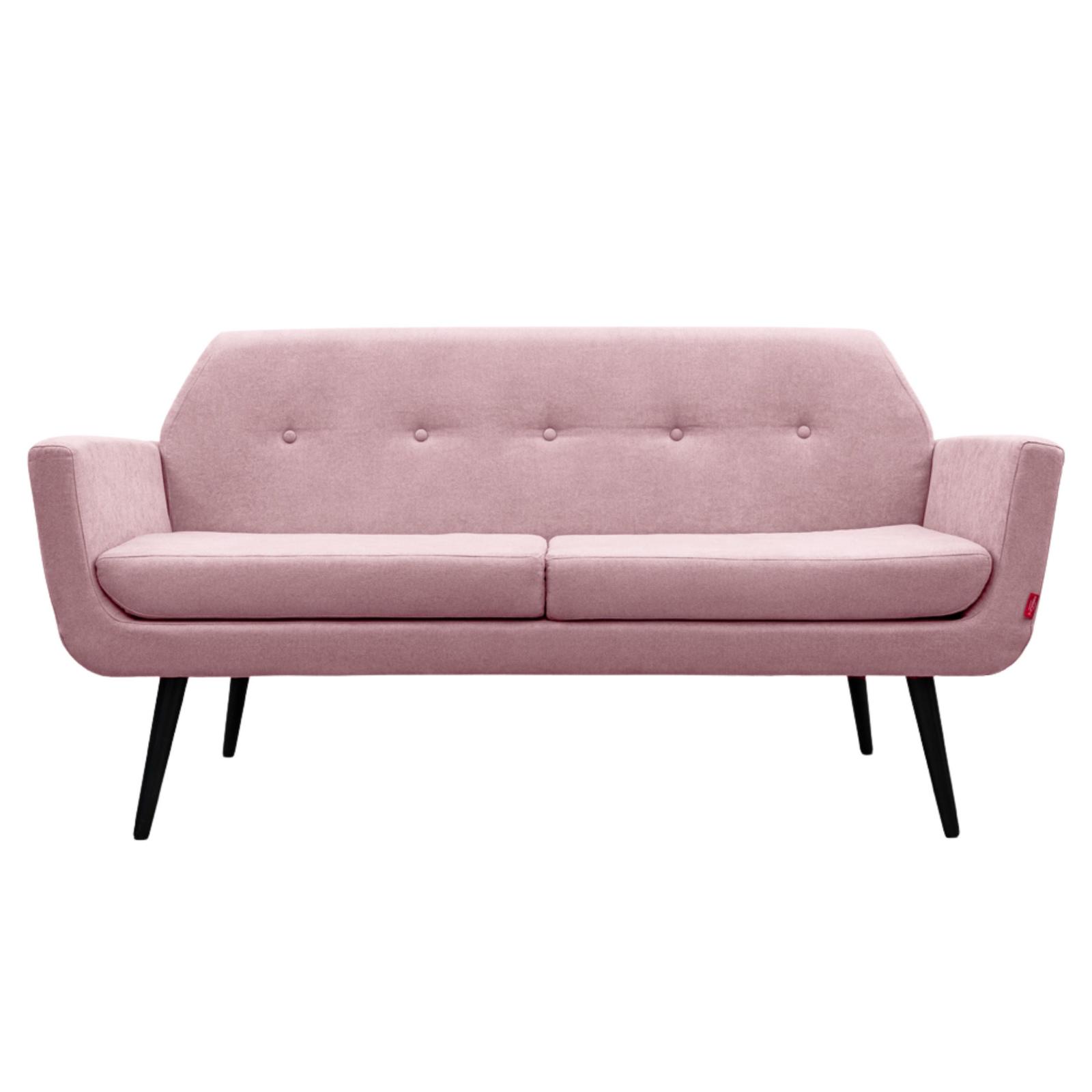 Canapea fixa 2 locuri Ritchie, roz, 167 x 70.5 x 87 cm, 1C