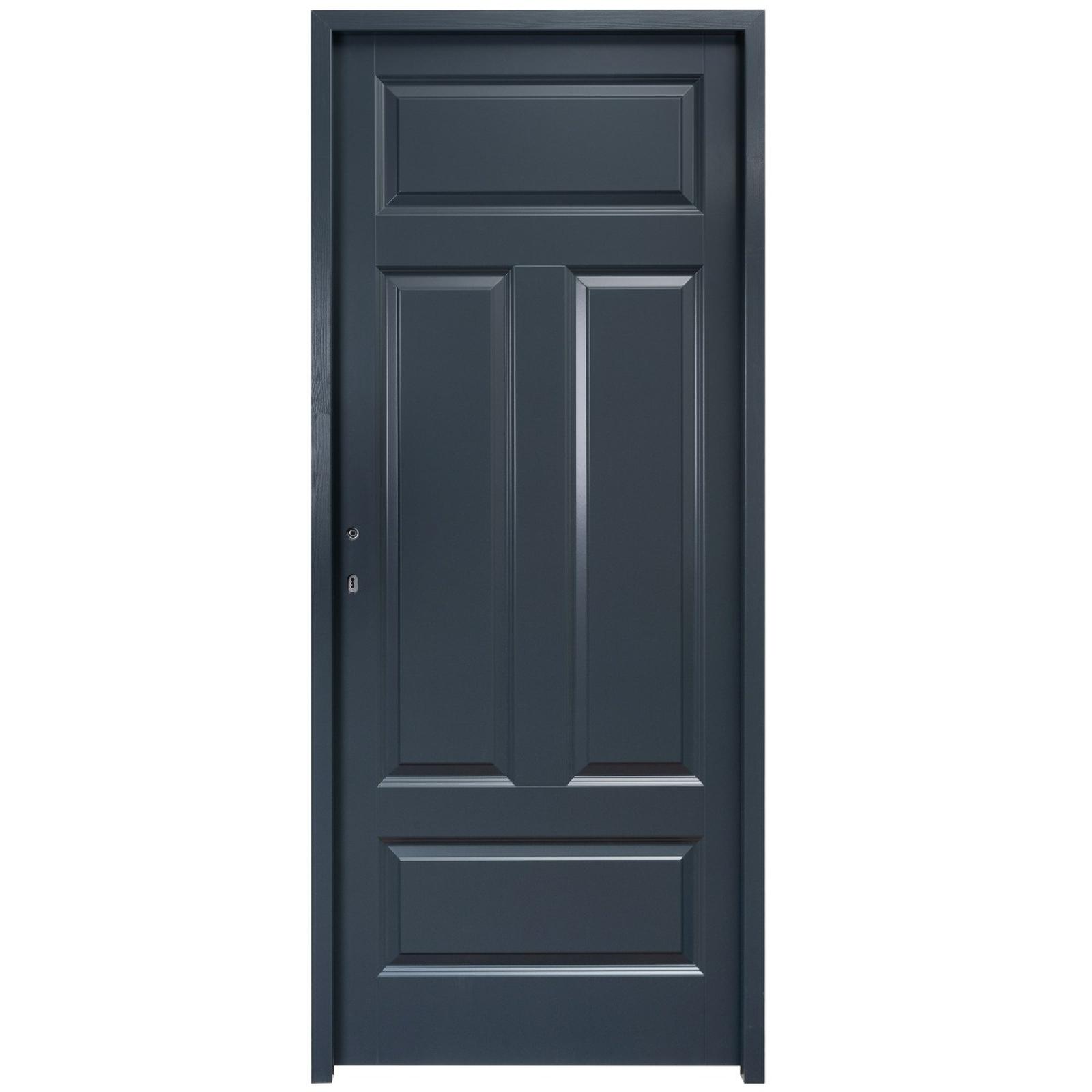 Usa de interior din lemn, Eco Euro Doors Parang, dreapta, vopsita antracit, 86 x 205 cm