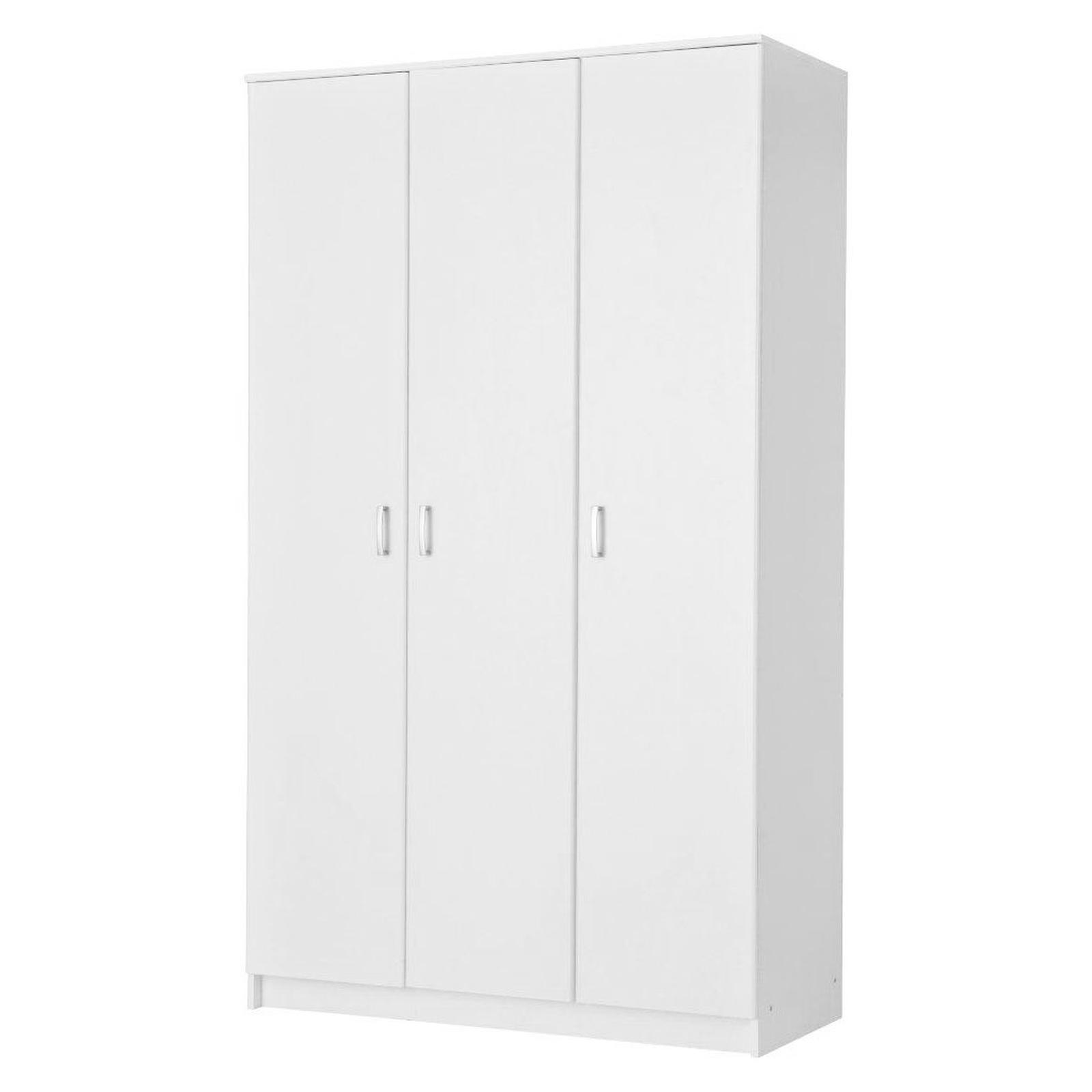 Dulap dormitor Hana alb, 3 usi, 120 x 52 x 205 cm, 3C