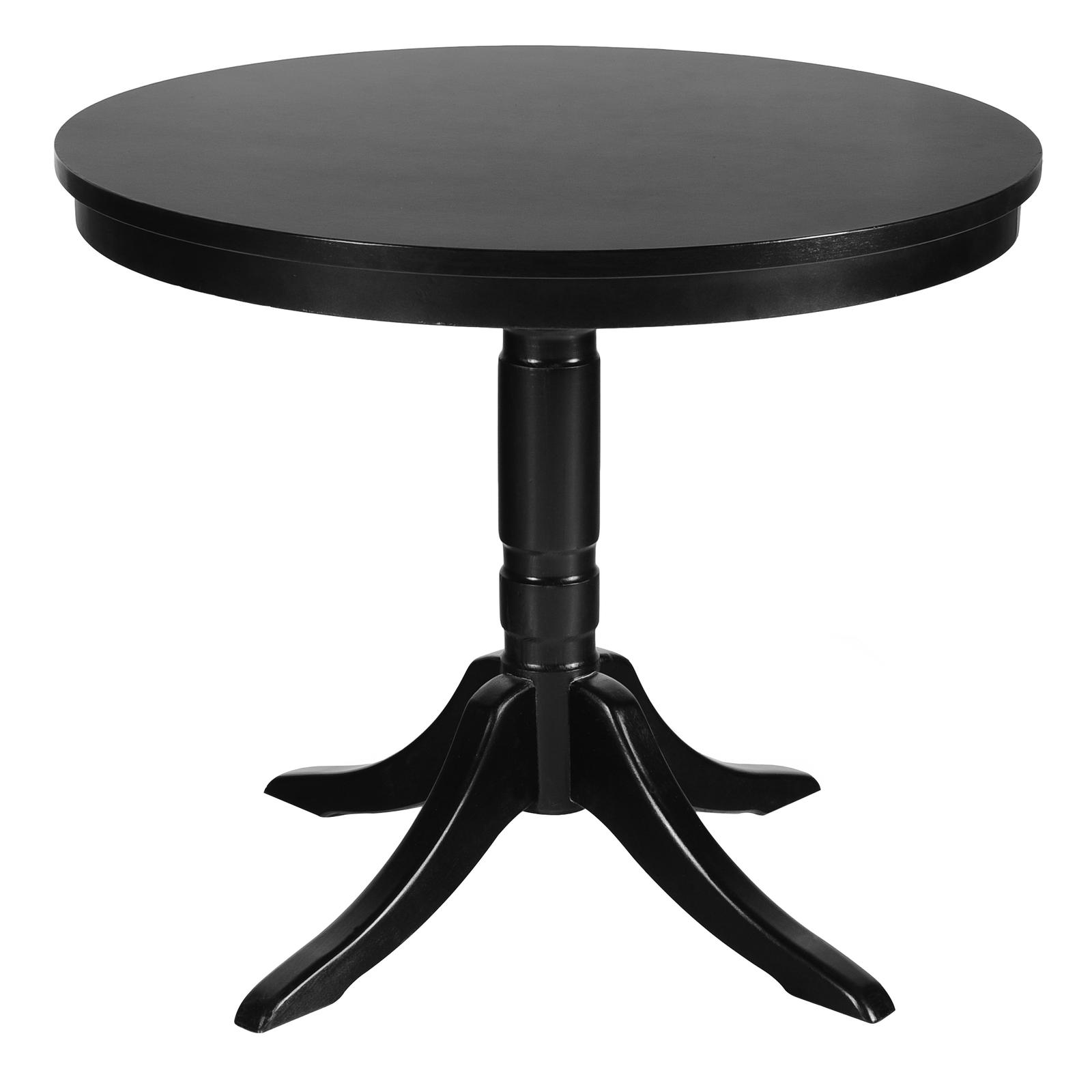 Masa fixa Nisa, rotunda, 4 persoane, neagra, 80 x 78.5 cm, 2C
