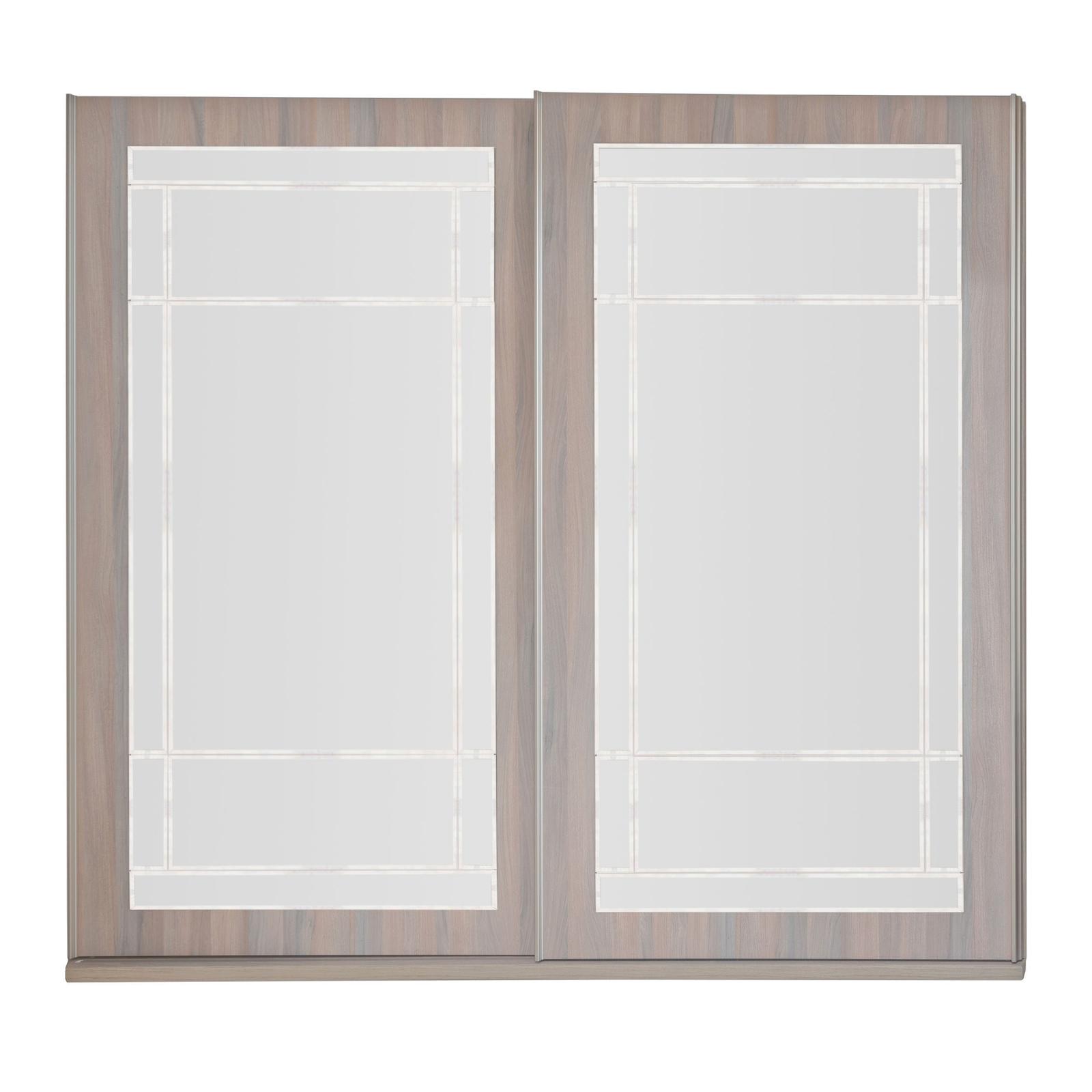 Dulap dormitor Opera L250/H230, ulm inchis, 2 usi glisante, cu oglinda, 250 x 65 x 230 cm, 10C
