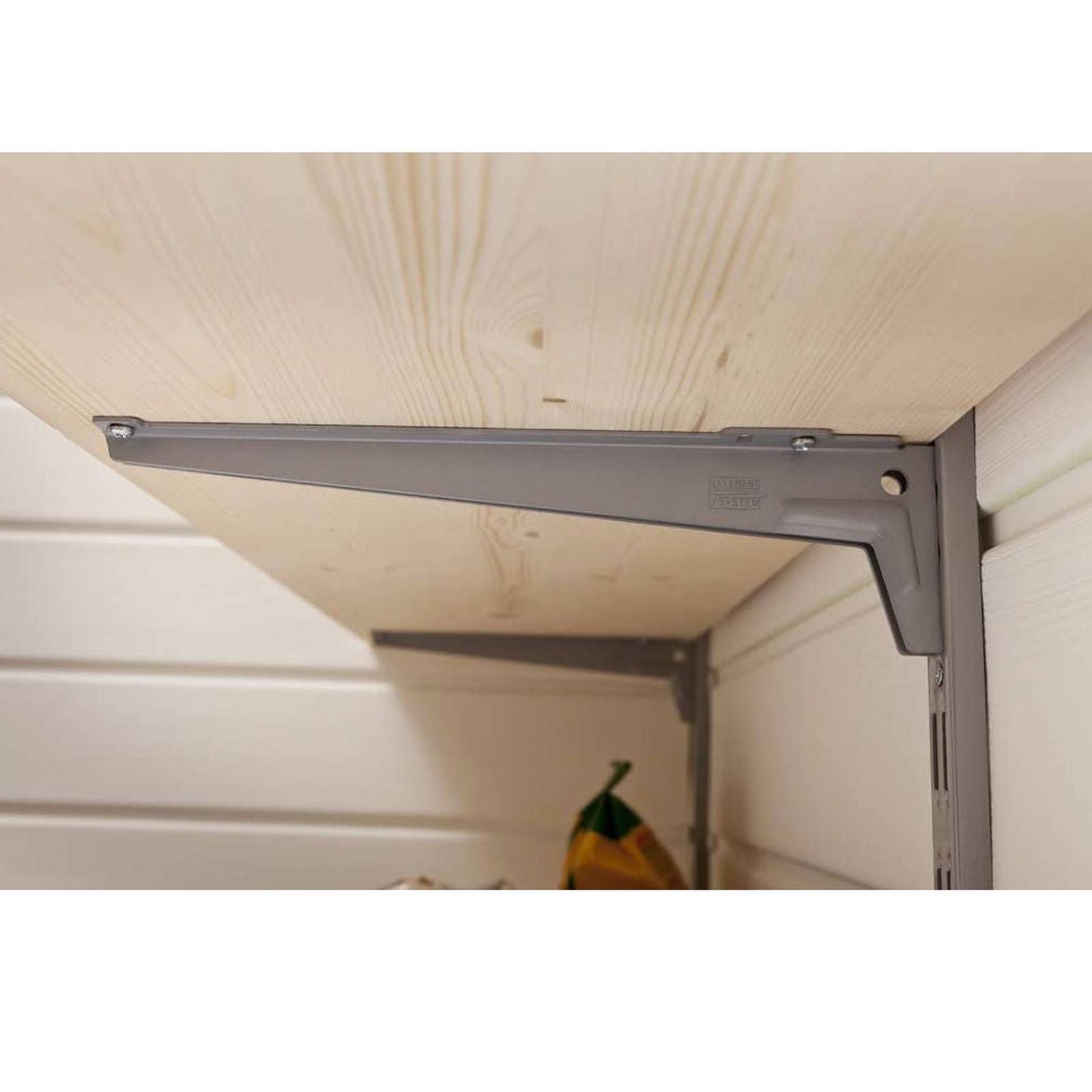 Suport vinclu, pentru rafturi, metal, gri, 480 mm, set 2 bucati Suport vinclu, pentru rafturi, metal, gri, 480 mm, set 2 bucati