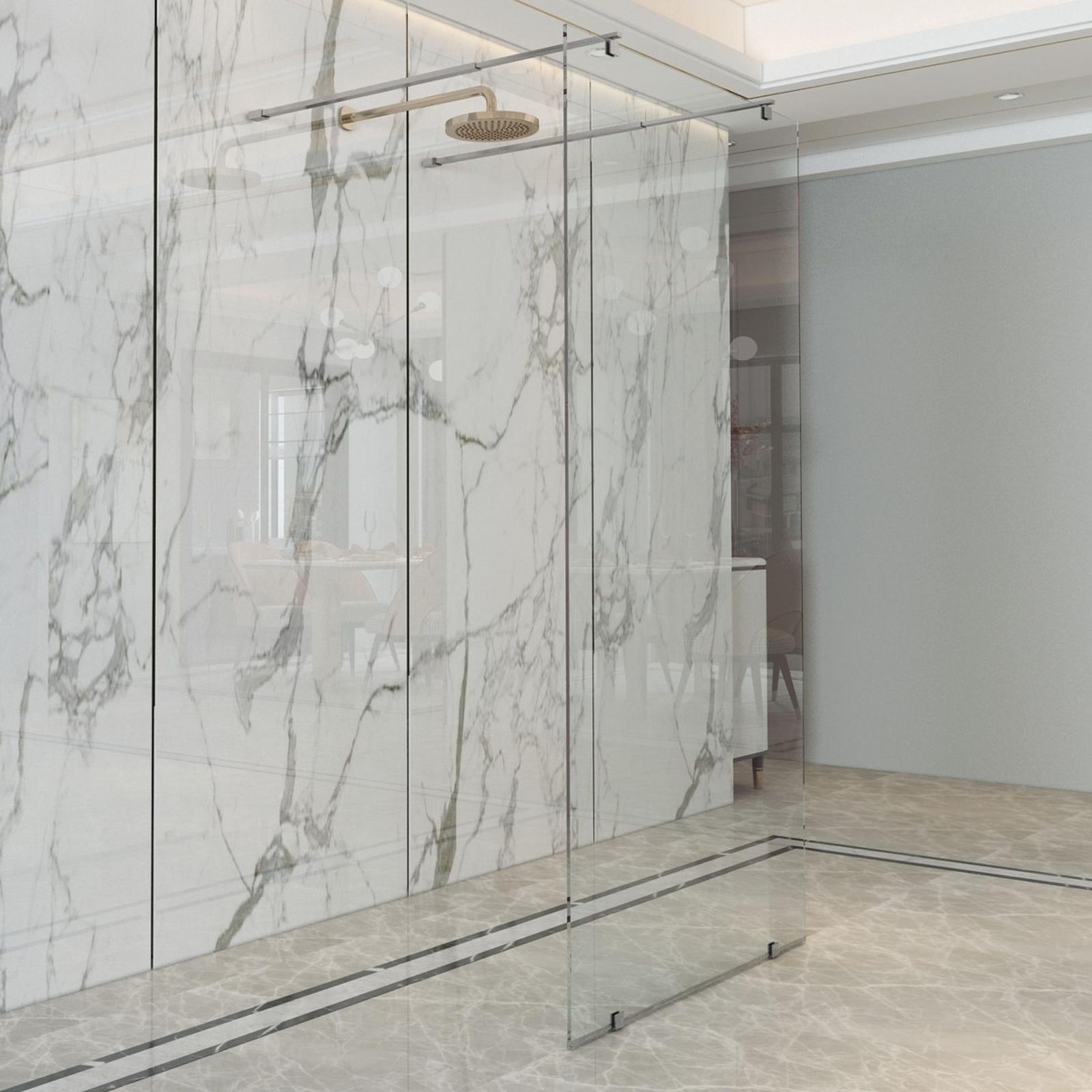 Perete dus West WST22 tip walk-in sticla transparenta, profil cromat, 100 x 195 cm Perete dus West WST22 tip walk-in sticla transparenta, profil cromat, 100 x 195 cm